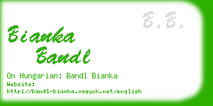 bianka bandl business card